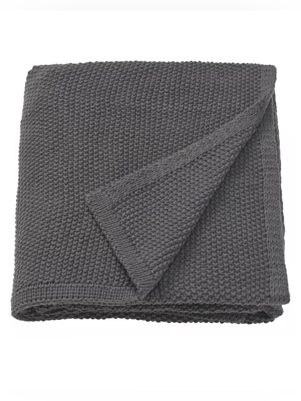 Elegant Anthracite Knit Throw Blanket